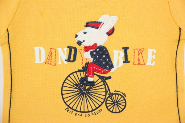 Sweatshirt - Fahrrad und Hase Stickerei