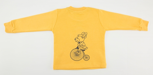 Sweatshirt - Fahrrad und Hase Stickerei