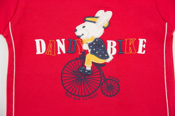 Sweatshirt - Fahrrad und Hase Stickerei