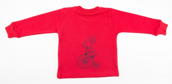 Sweatshirt - Fahrrad und Hase Stickerei