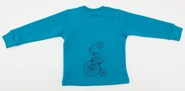 Sweatshirt - Fahrrad und Hase Stickerei