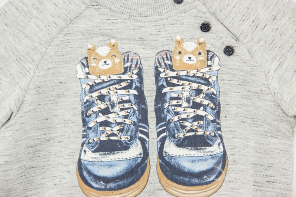 Sweatshirt mit Schuhprint