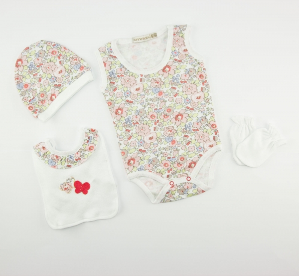 5er Set mit Blumenmotiv