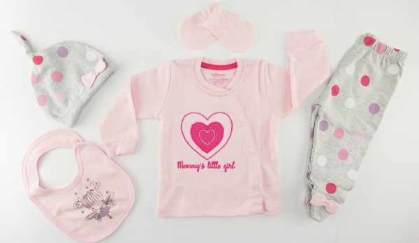 5er Set mit Herzmotiv