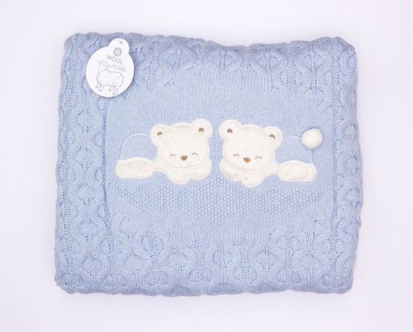 Wolldecke mit Teddymotiv