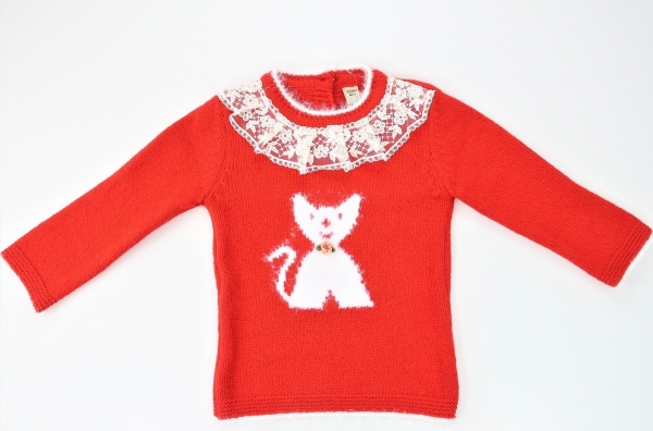 Strickpullover mit Spitze