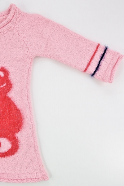 Strickpullover mit Katzenmuster