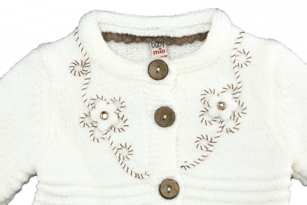 Strickjacke mit Blume