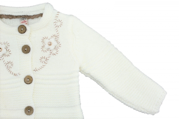 Strickjacke mit Blume