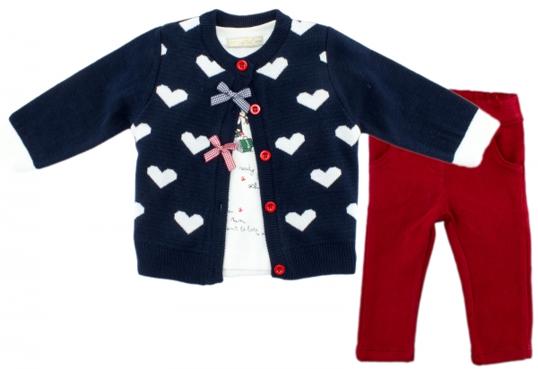 3er Set - Jacke mit Herz