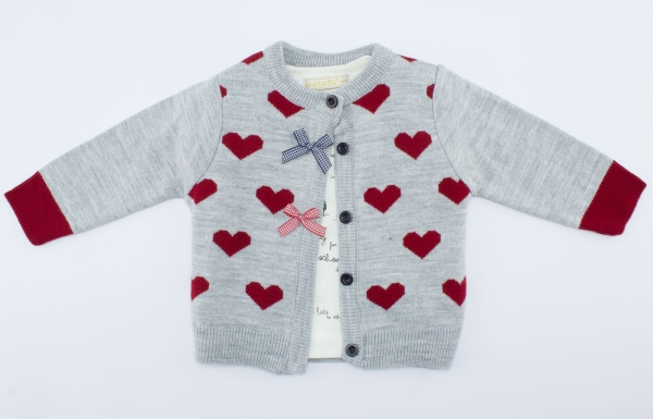 3er Set - Jacke mit Herz