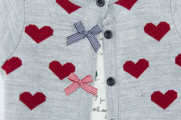 3er Set - Jacke mit Herz