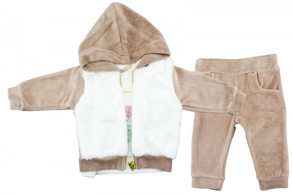 3er Set - Jacke mit Kapuze